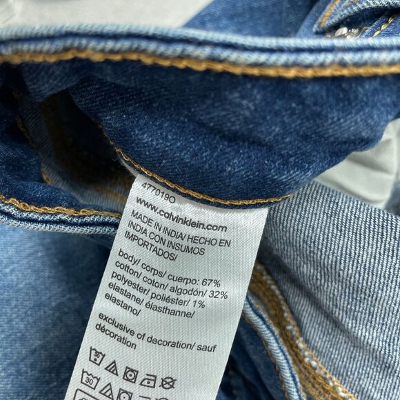 NEW Calvin Klein Women's Size 16/33 High Rise Skinny Ankle Jeans Blue J1082 - Picture 7 of 11
